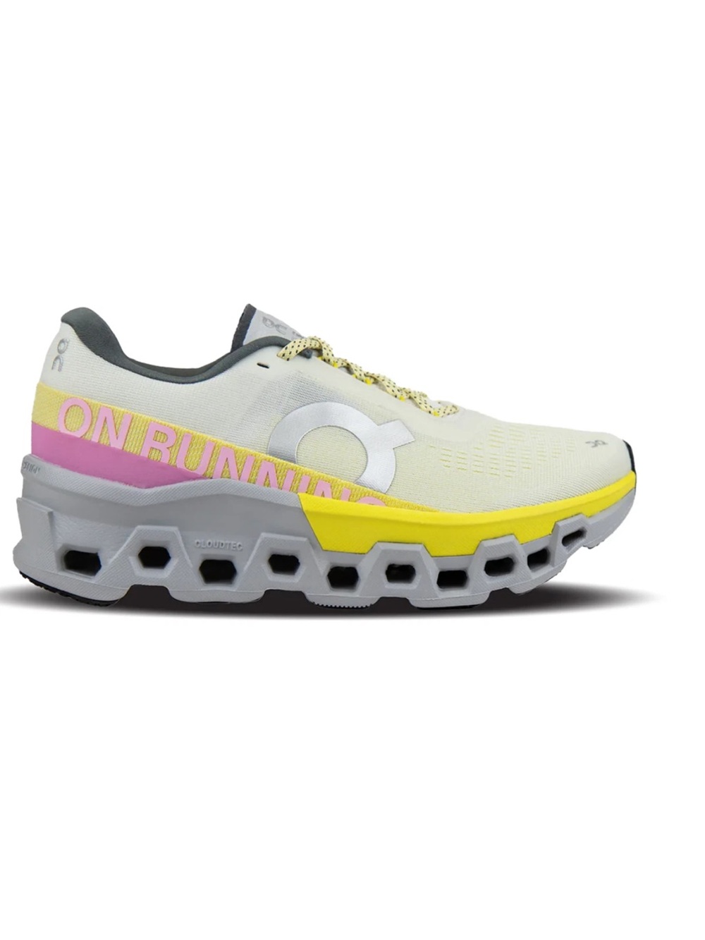 On Running Women's Cloudmonster 2 Running Shoe - Yellow, Pink, Gray